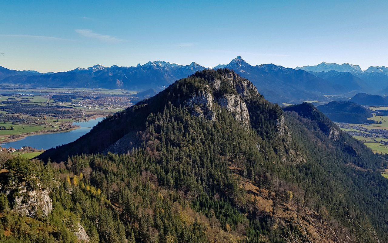 Blick Falkenstein Weissensee, Vils und Zugspitze